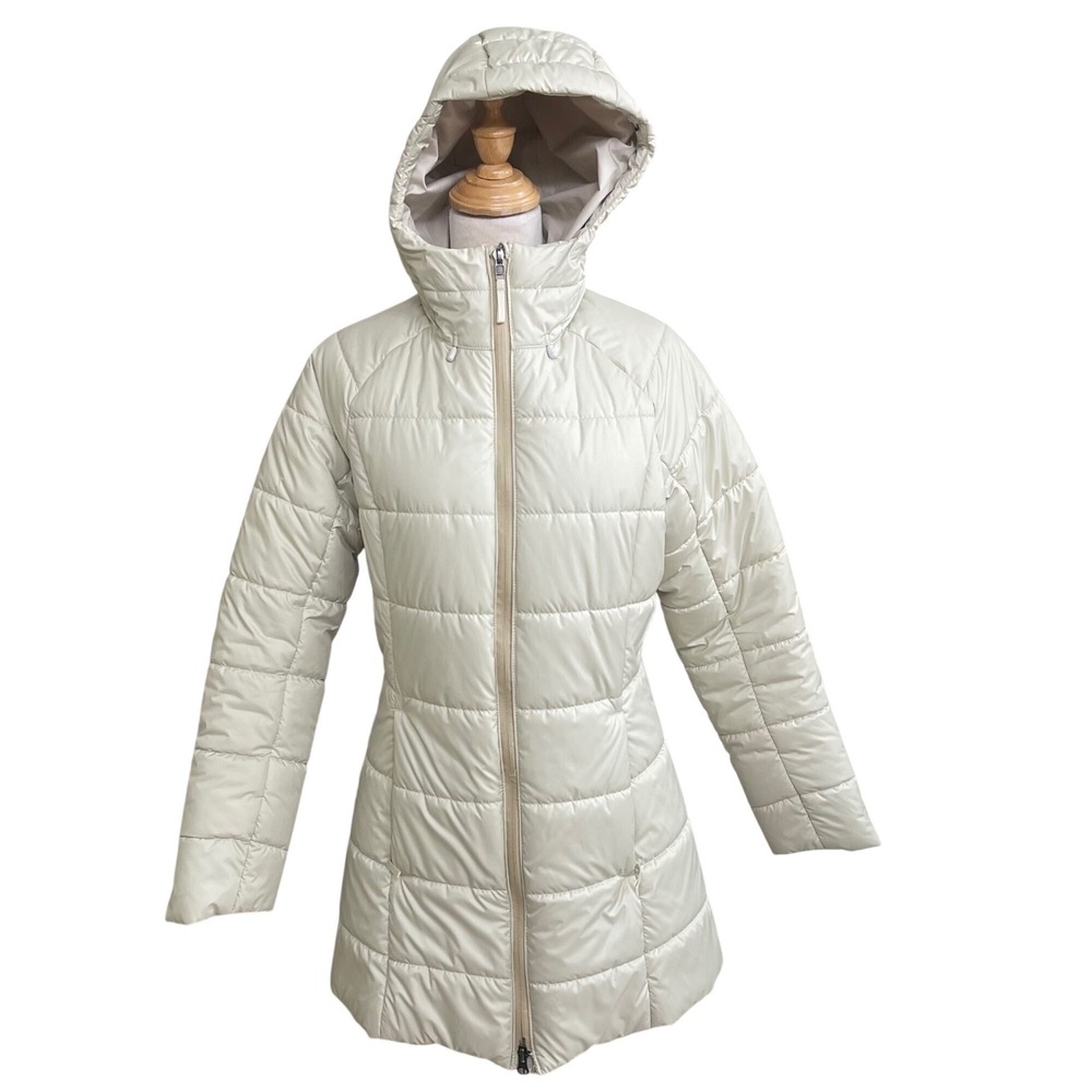 Patagonia Nano Puff Parka Womens XS Cream‎ Beige Hooded Quilted Insulated Jacket